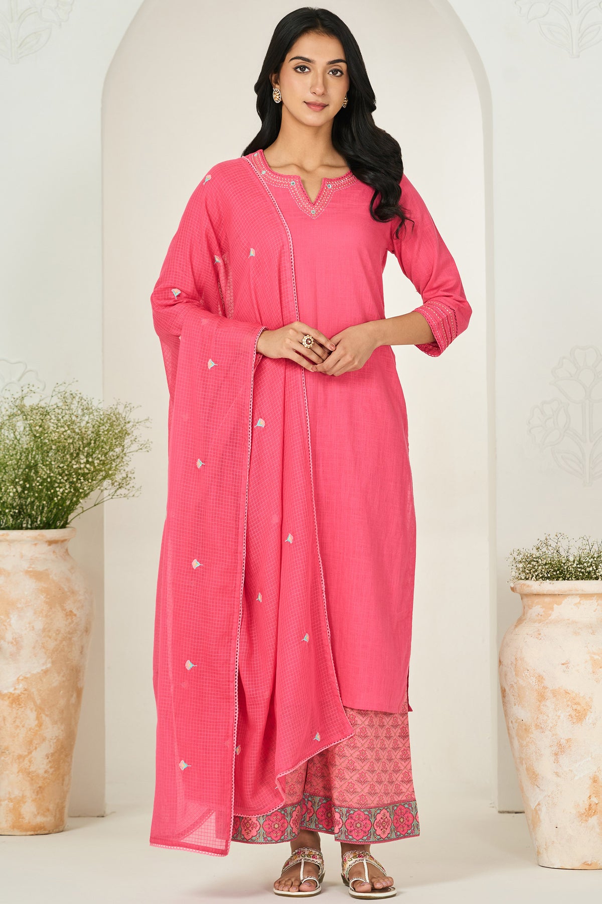 Roza Zara Pink Dupatta