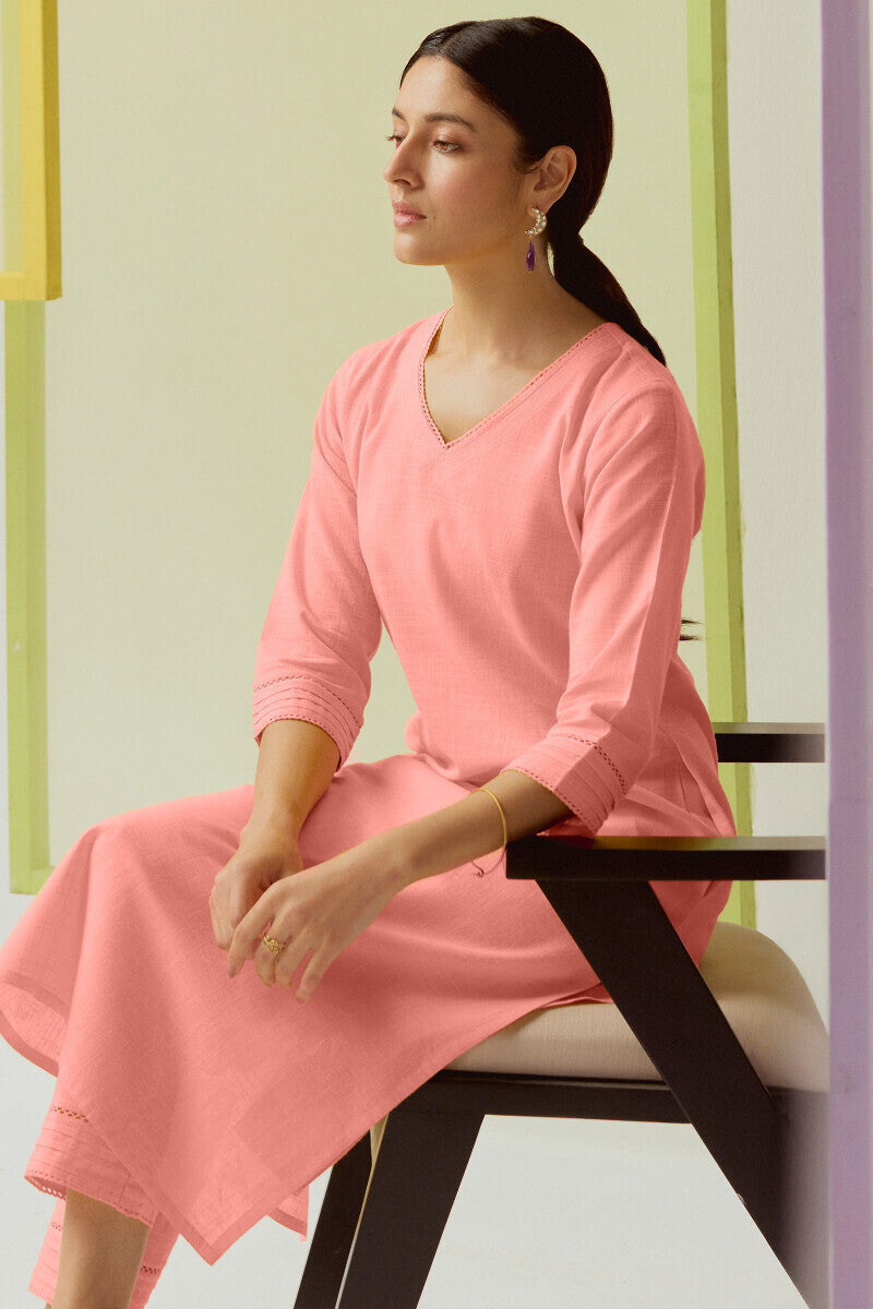 Roza Zara Light Pink Kurta