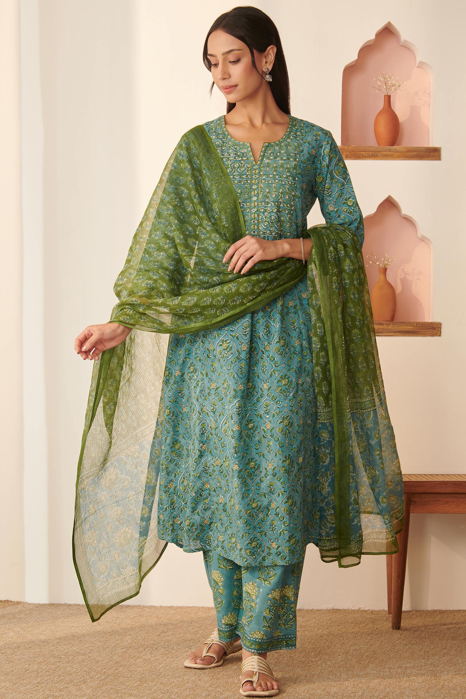 Gulbarg Riya Sanganeri Dupatta