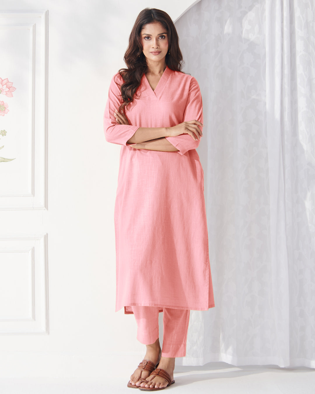 Roza Fariah Candy Pink Narrow Pants