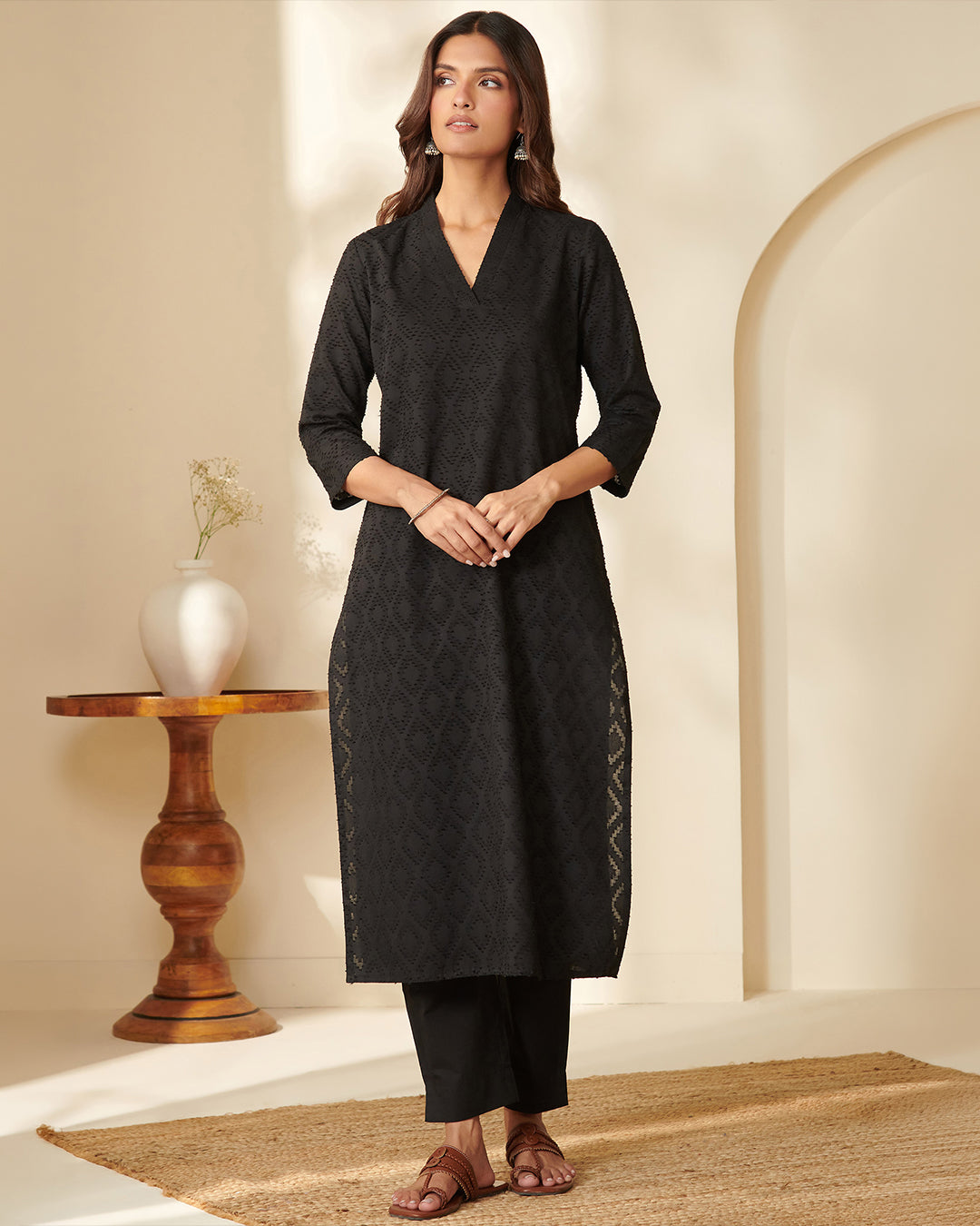 Roza Alya Black Narrow Pants
