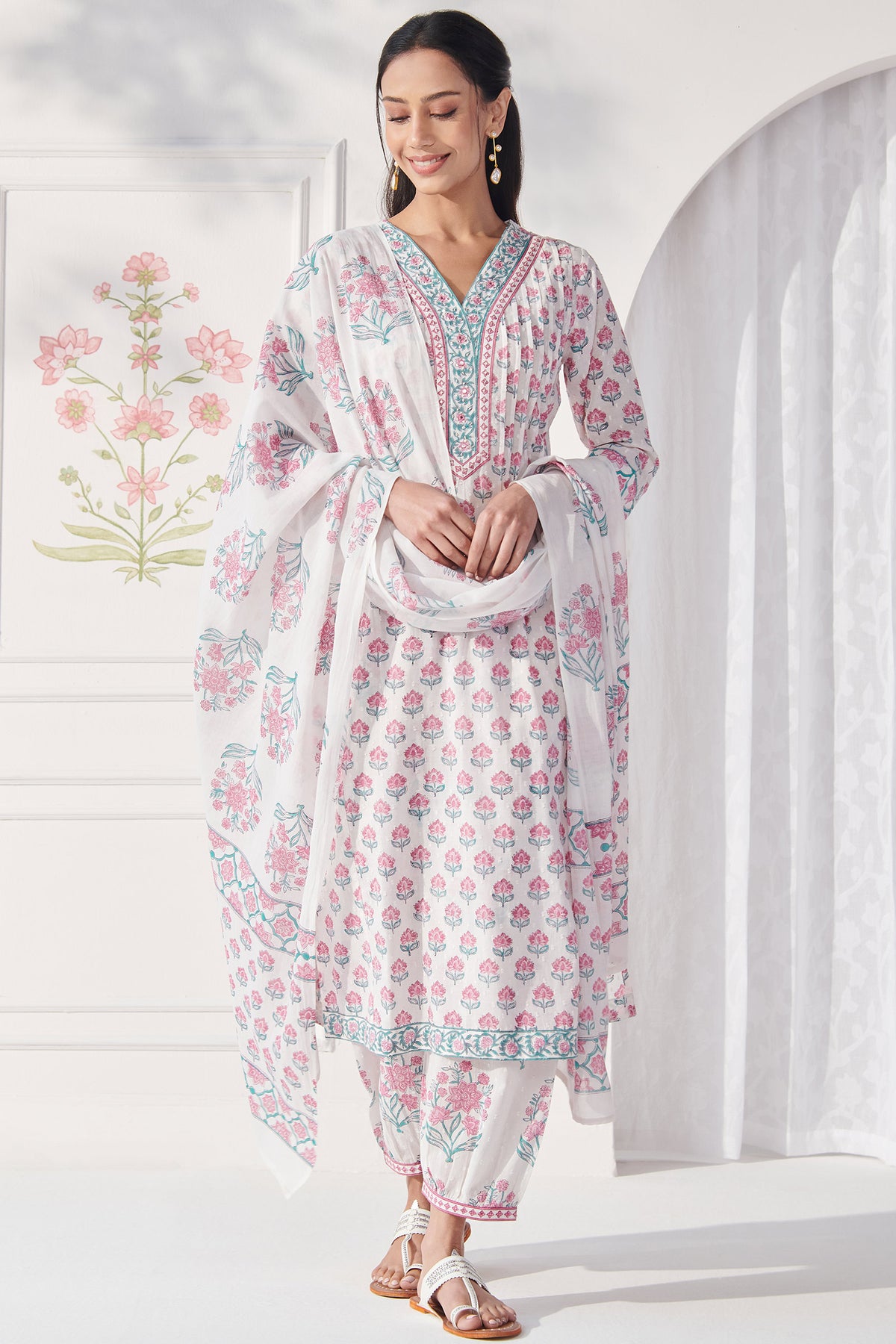 Gulbahar Faizah Sanganeri Dupatta