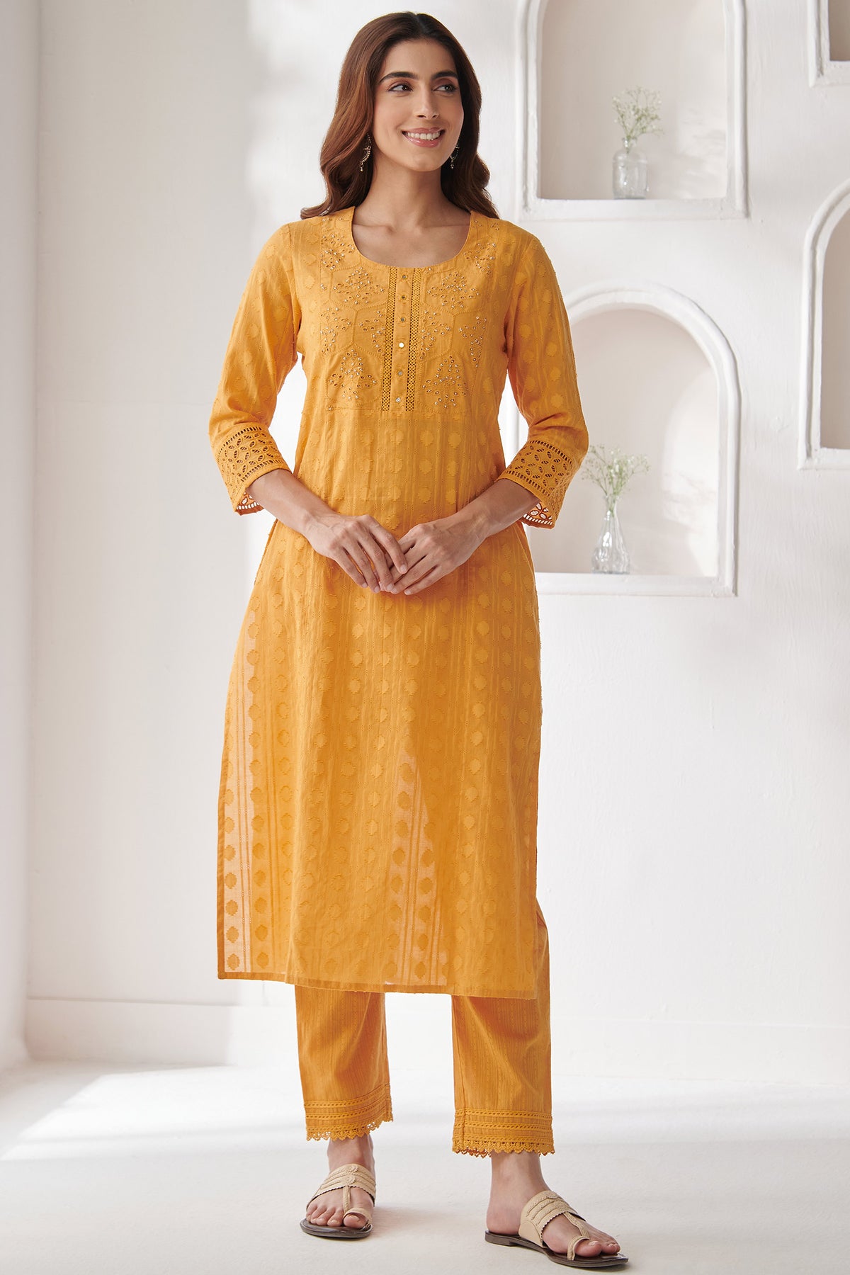 Roza Adira Yellow Narrow Pants