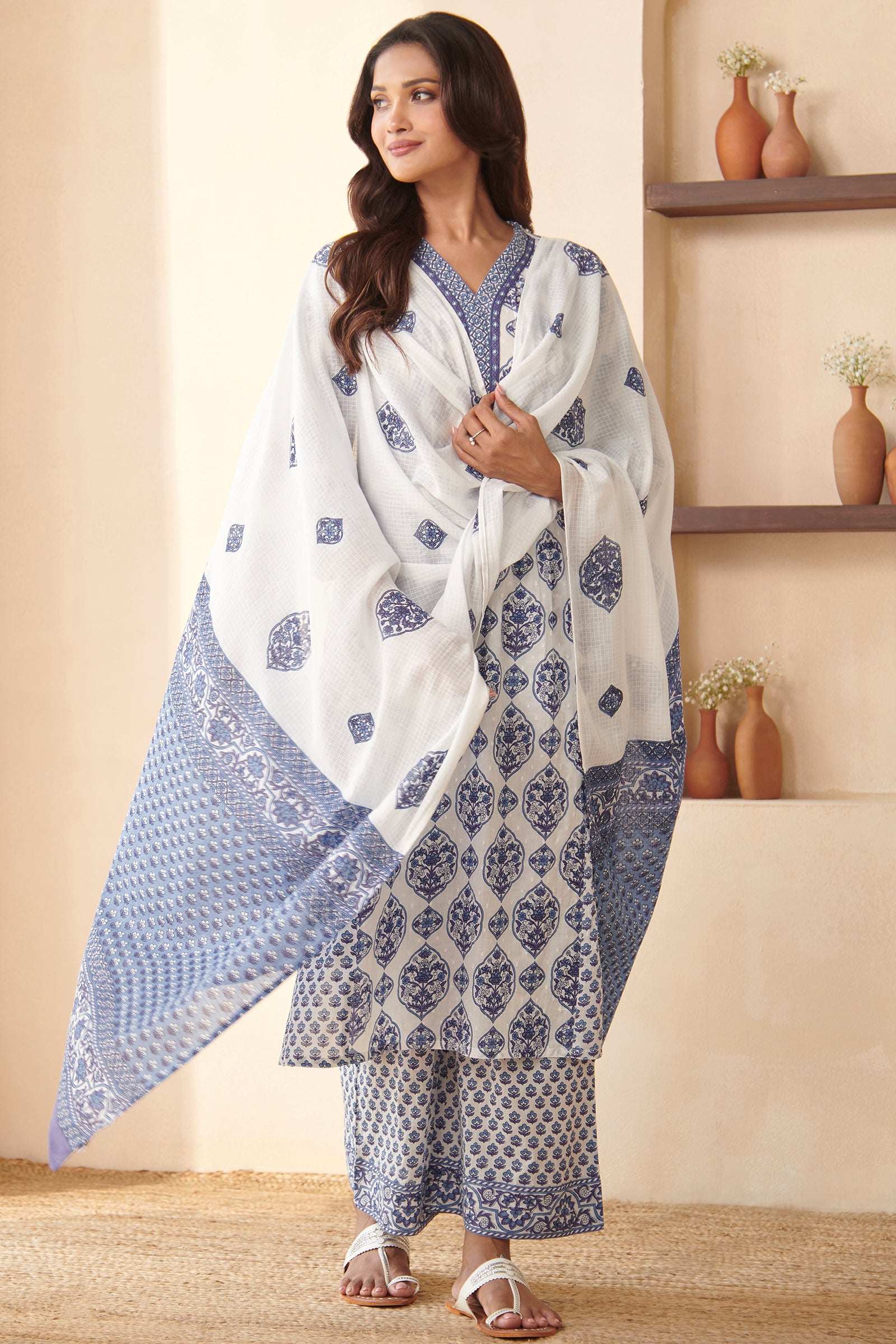 Neelofar Nihad Sanganeri Dupatta