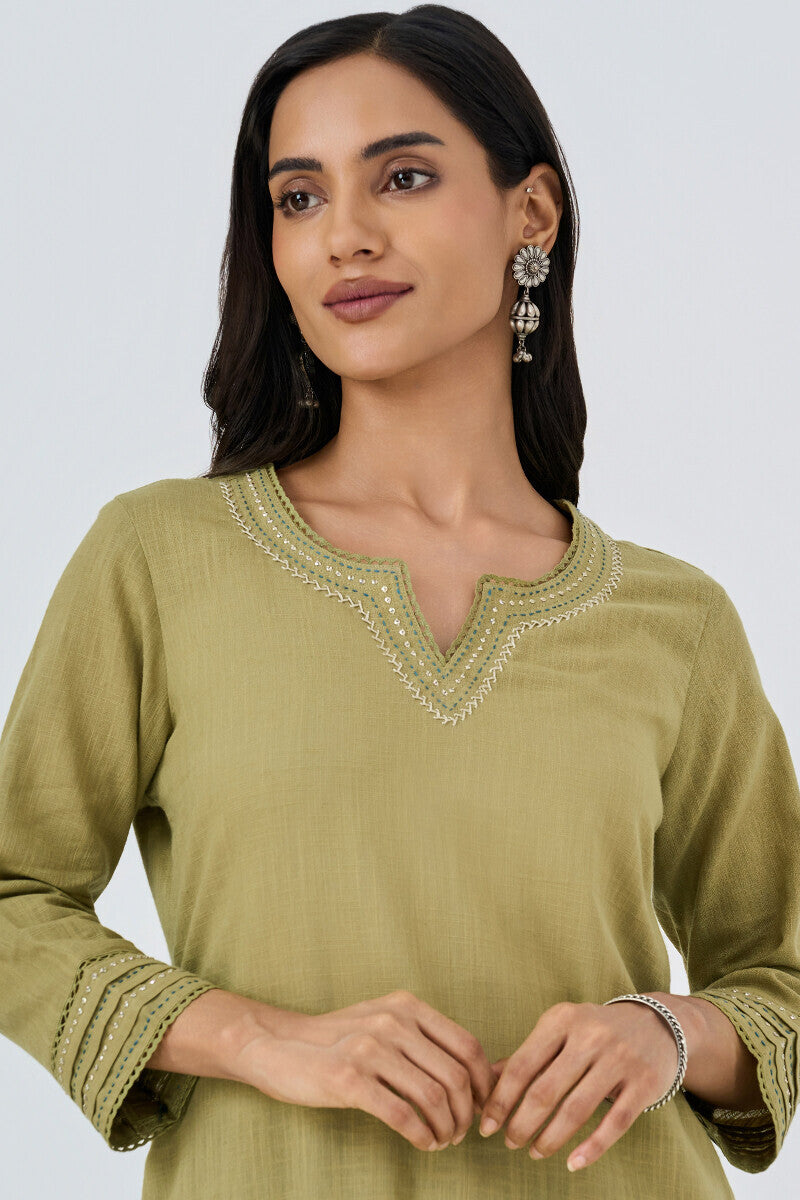 Roza Seerat Sage Green Kurta
