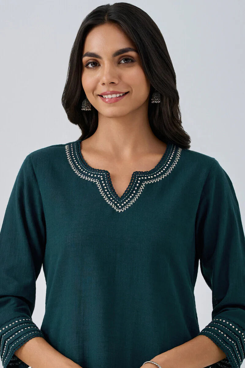 Surplus: Roza Jannat Dark Blue Kurta