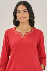 Surplus: Roza Zara Red Kurta