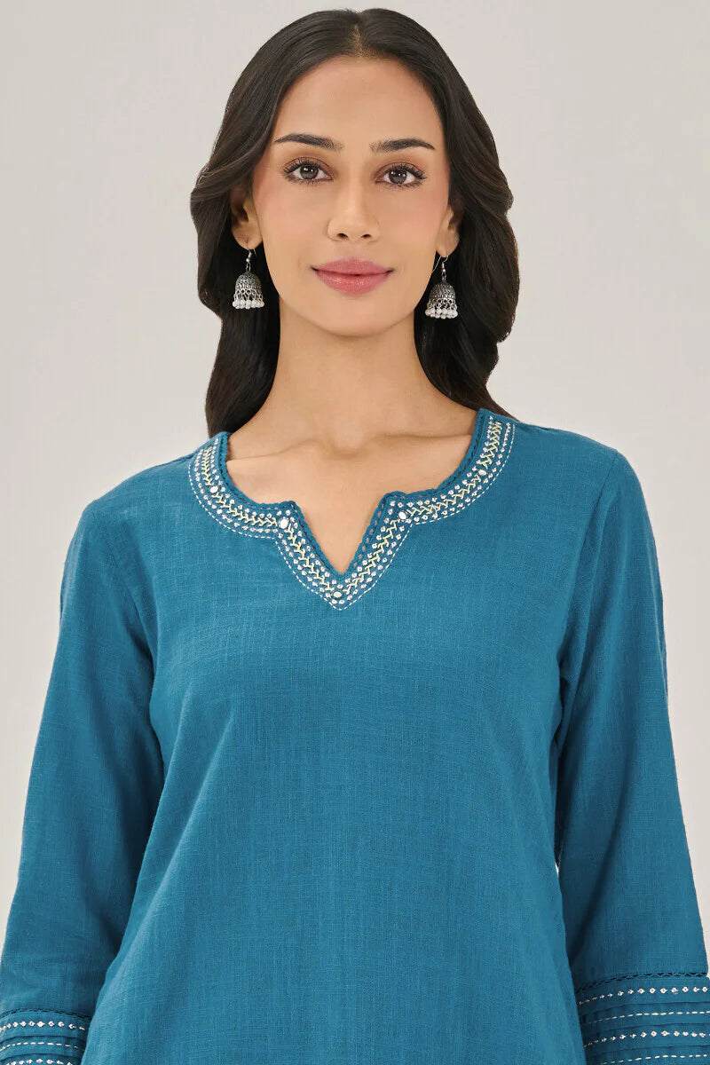 Surplus: Roza Zara Blue Kurta