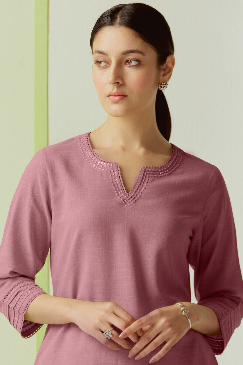 Roza Zara Mauve Kurta