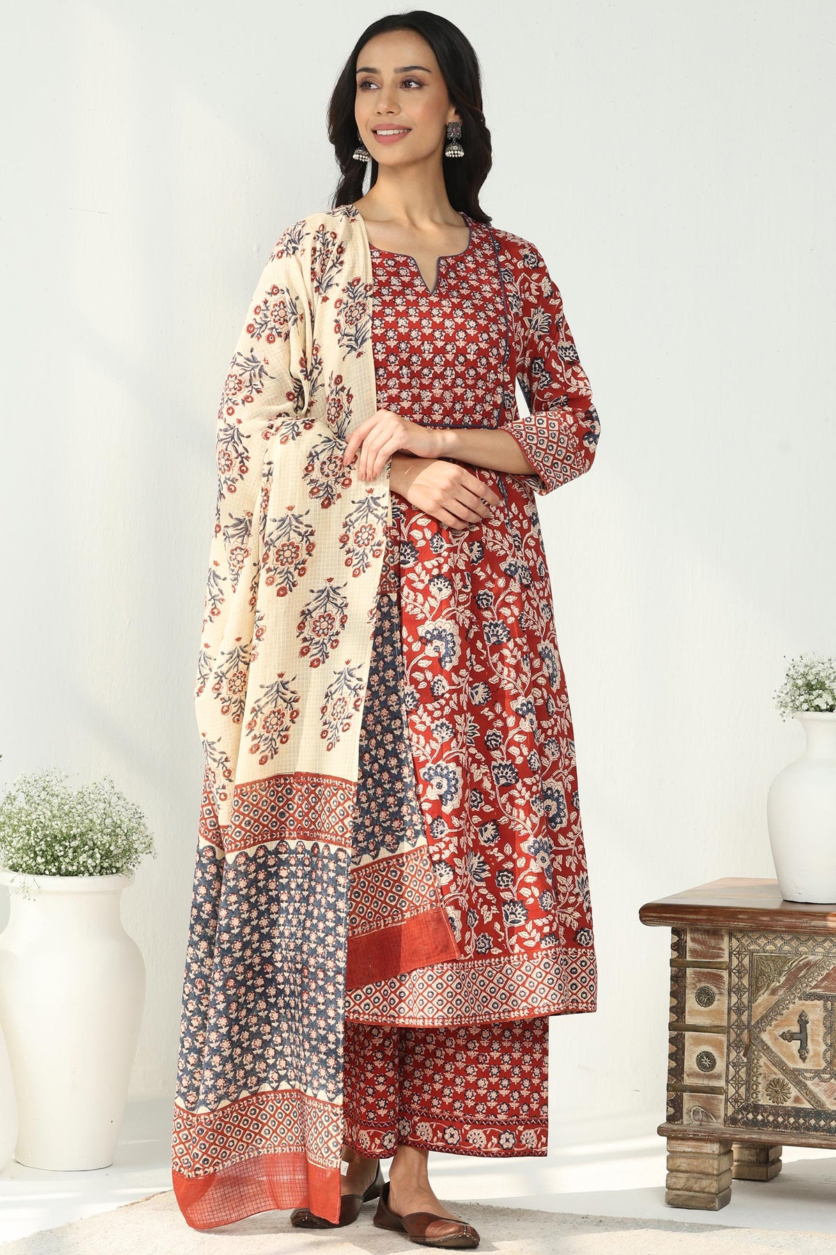 Sehra Ziah Bagru Dupatta