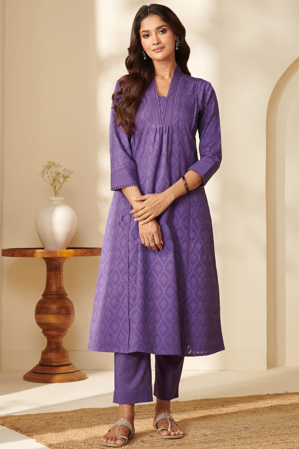 Roza Rosana Purple Narrow Pants
