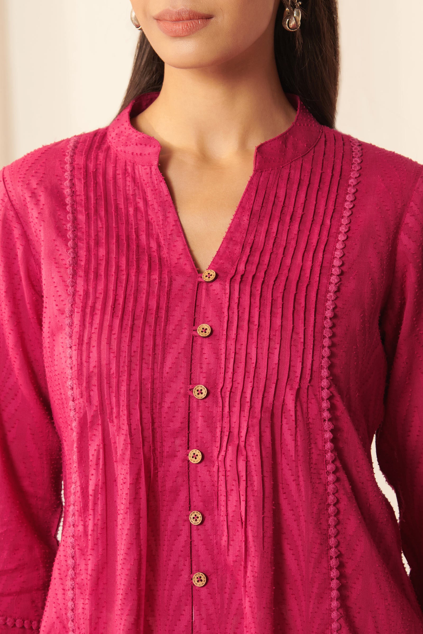 Roza Ruksar Rani Pink Top
