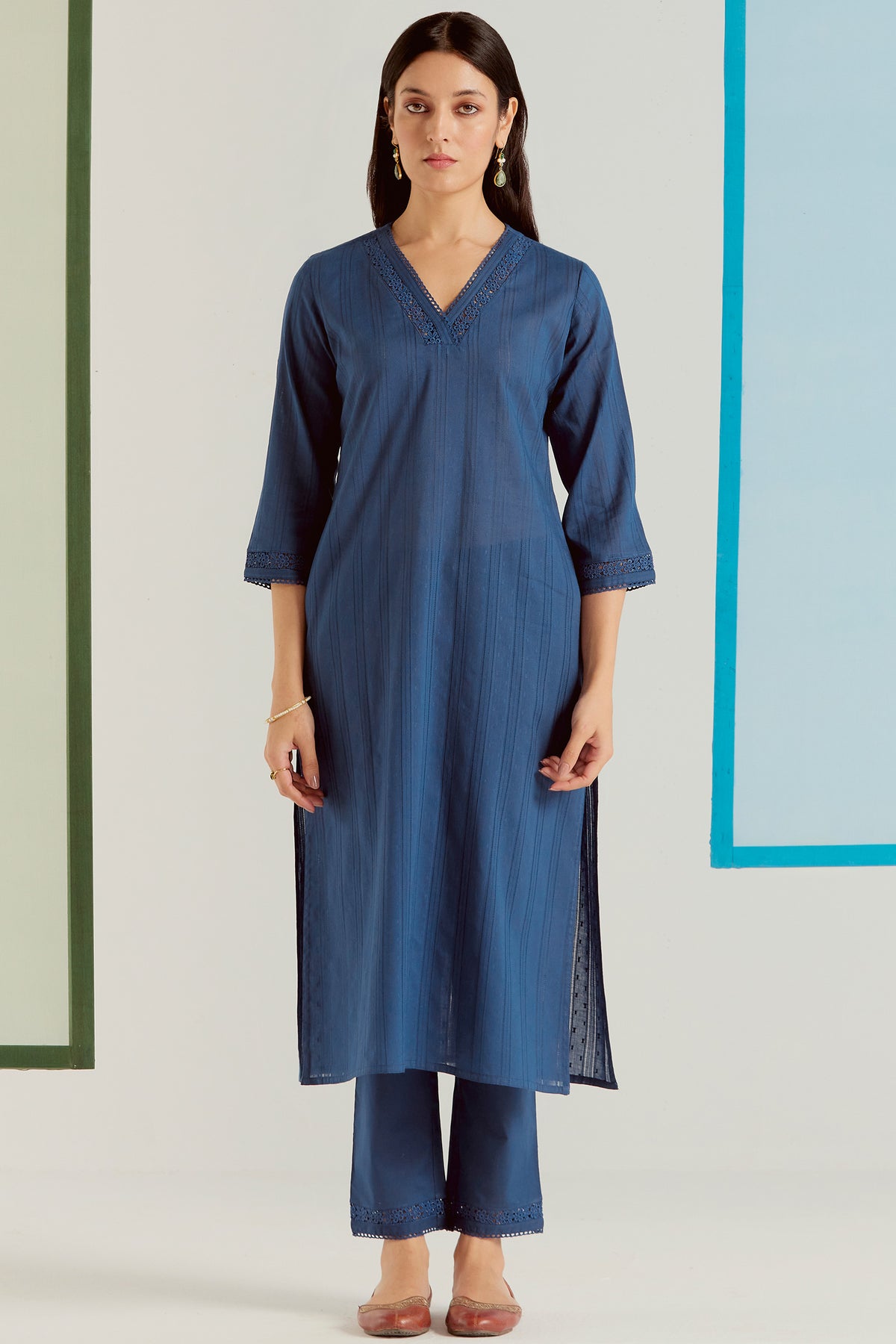 Roza Sehr Blue Narrow Pants
