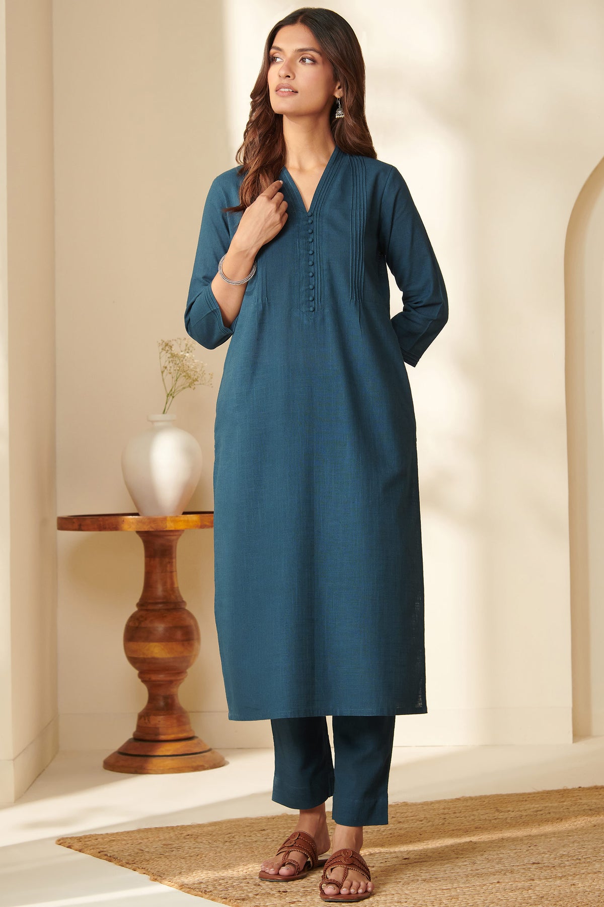 Roza Amina Blue Narrow Pants
