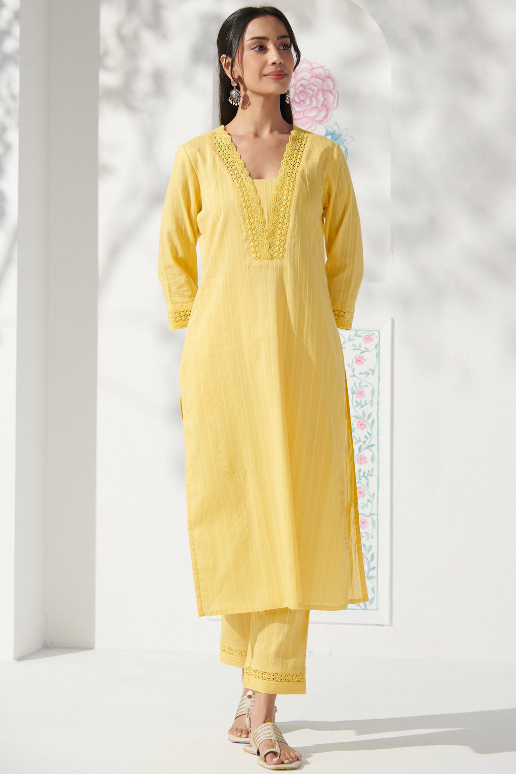 Roza Zehmat Yellow Narrow Pants
