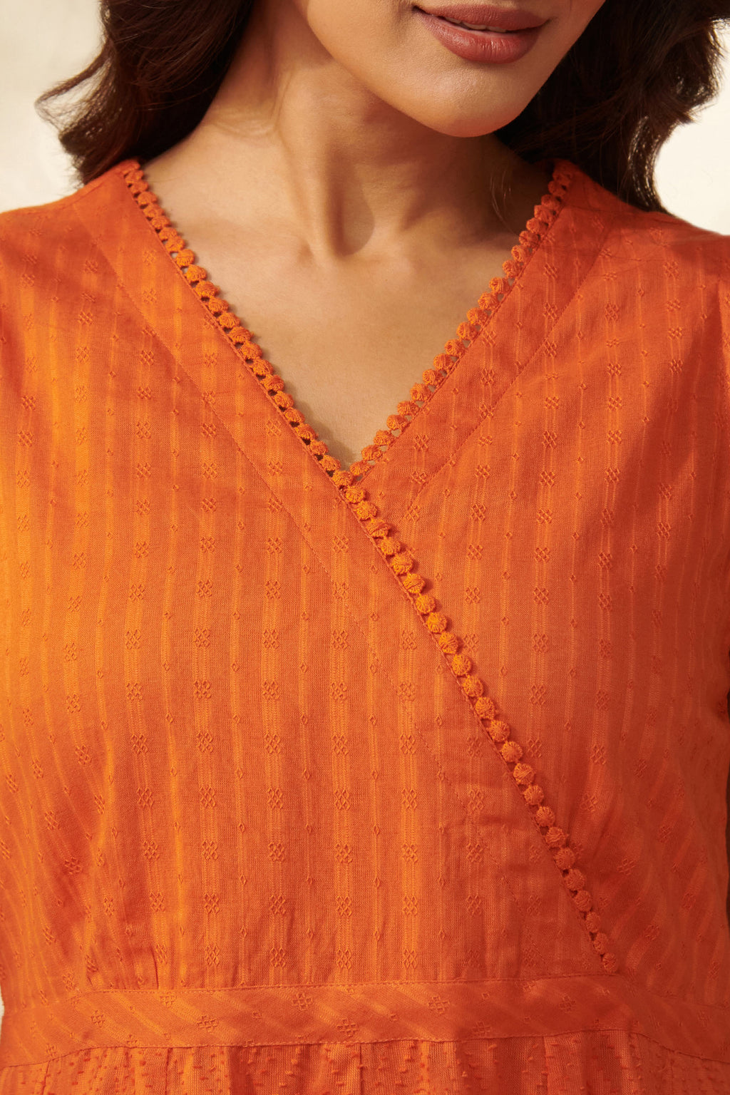 Surplus: Roza Farheen Orange Dress