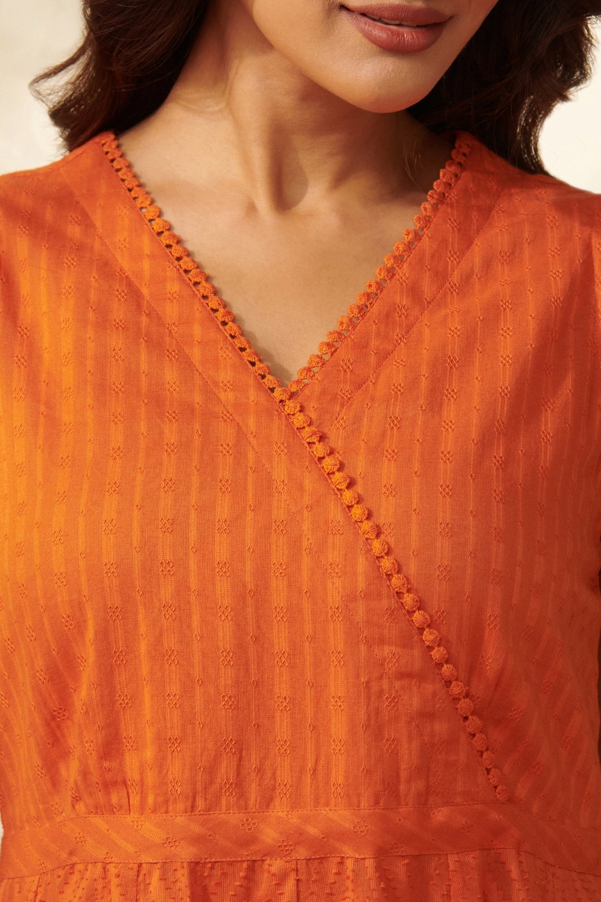 Surplus: Roza Farheen Orange Dress