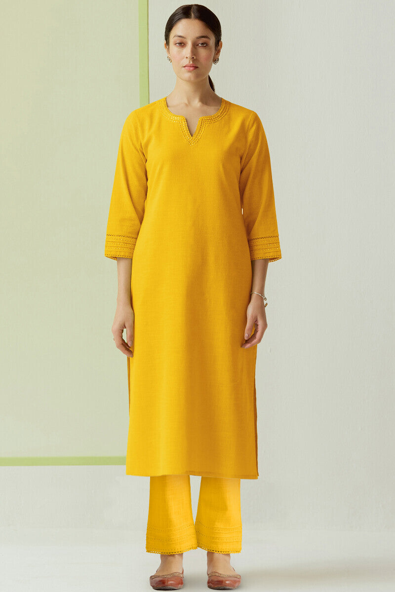 Roza Seerat Yellow Narrow Pants