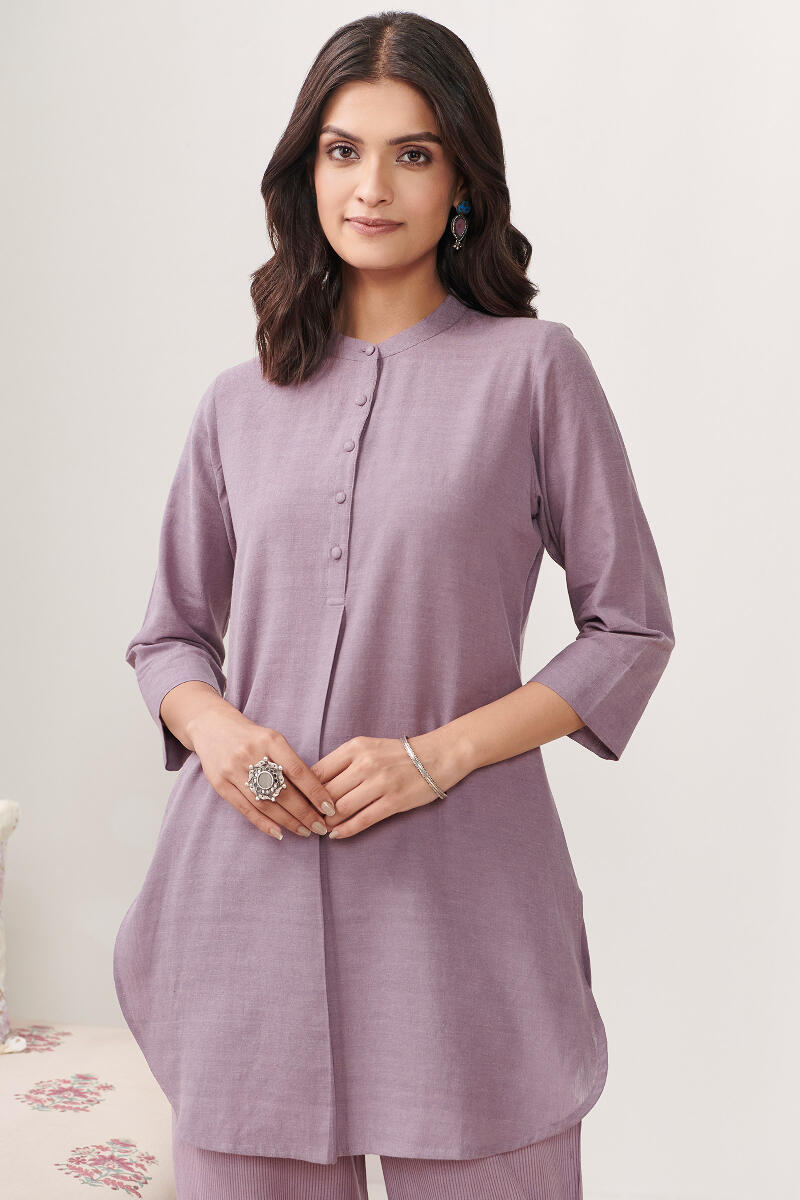 Roza Jannat Purple Handloom Loungewear Set