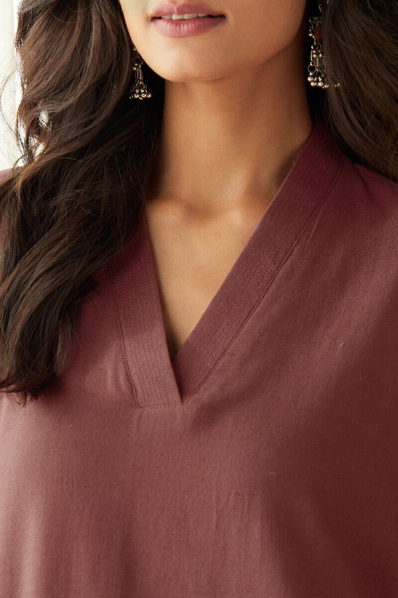 Roza Seher Brick Red Kurta