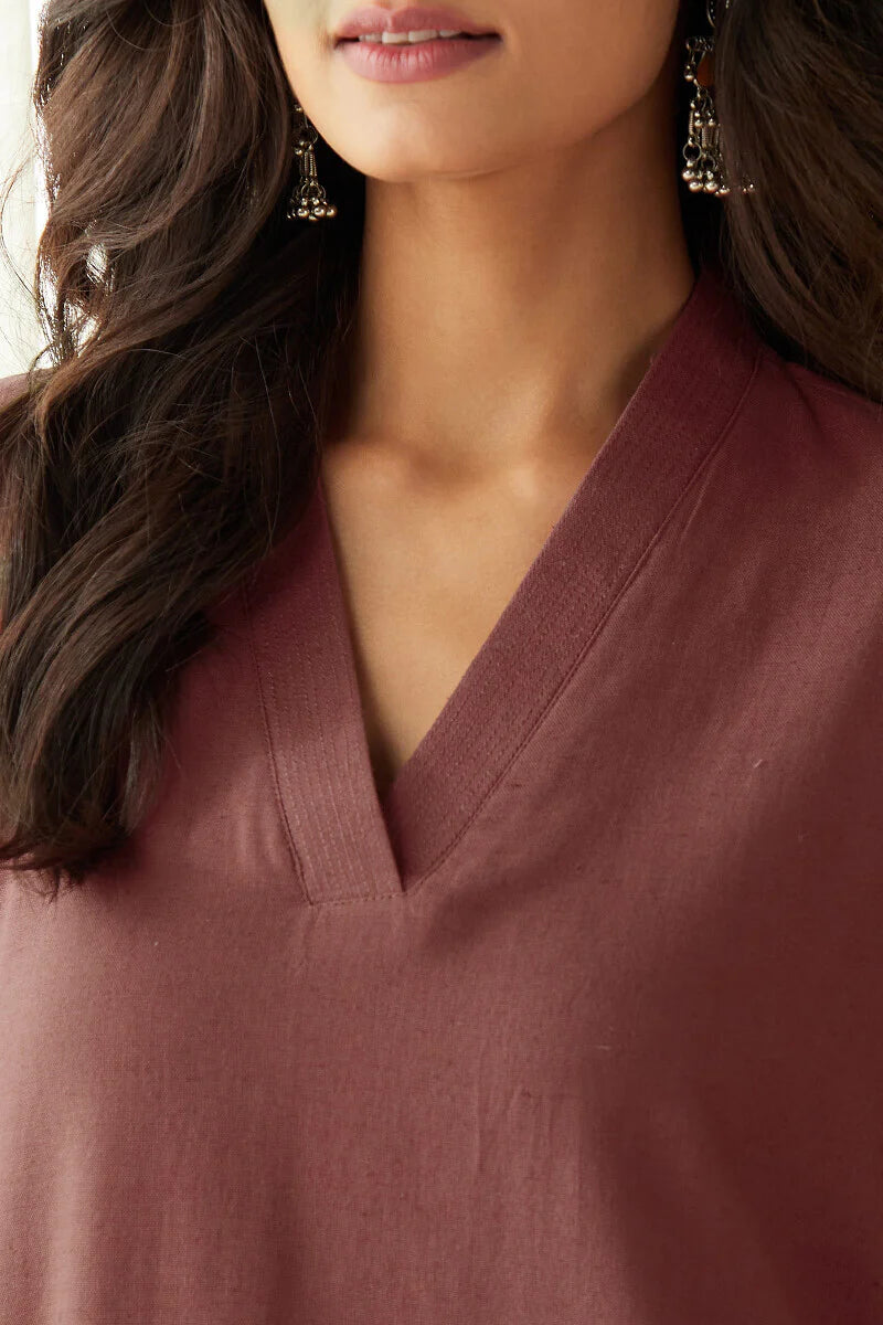 Roza Seher Brick Red Kurta
