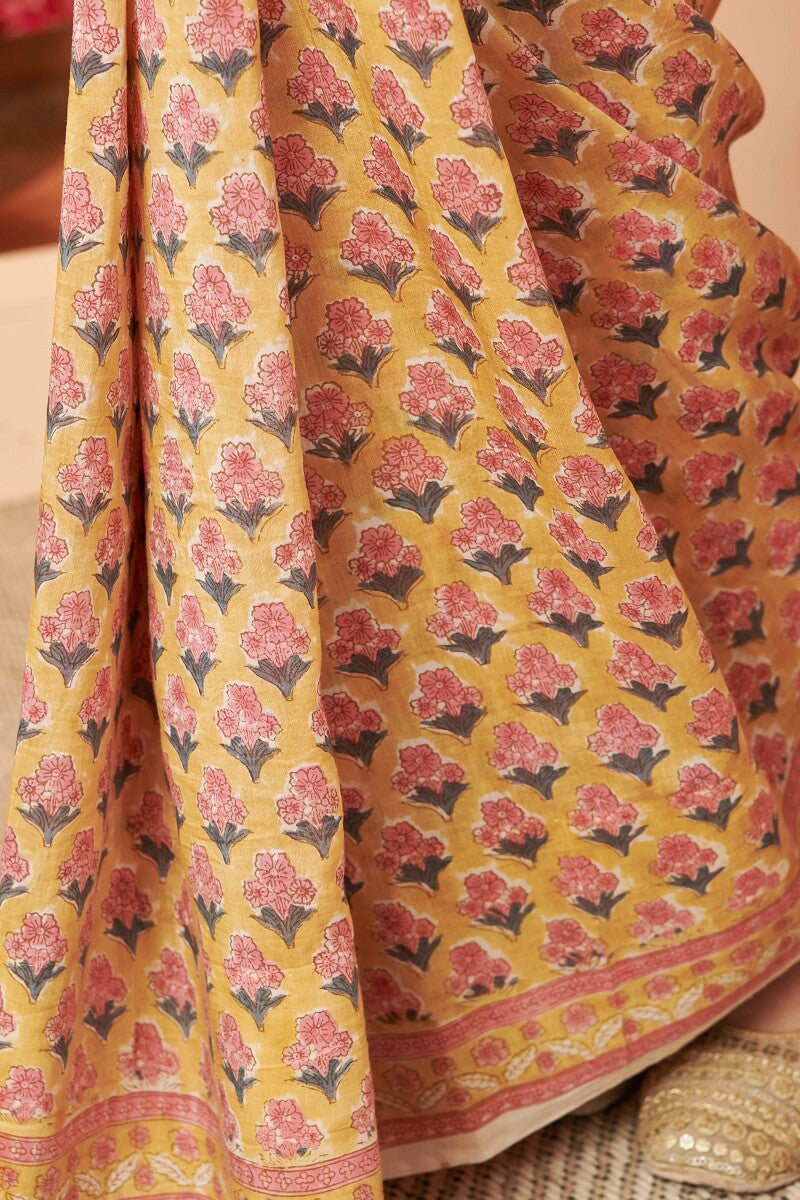 Shirin Kiara Sanganeri Cotton Silk Saree