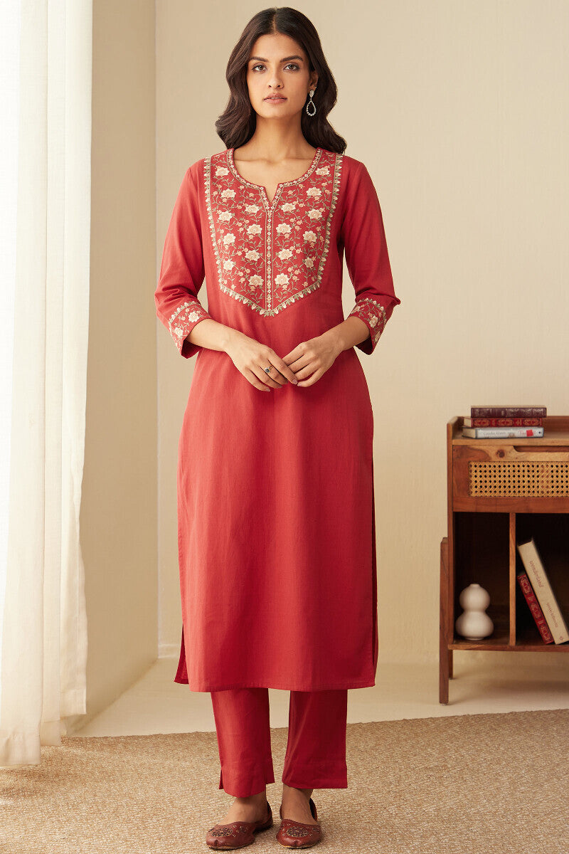 Rosheen Jia Red Kurta