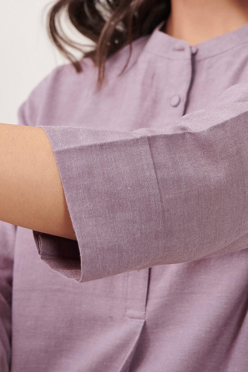 Roza Jannat Purple Handloom Loungewear Set