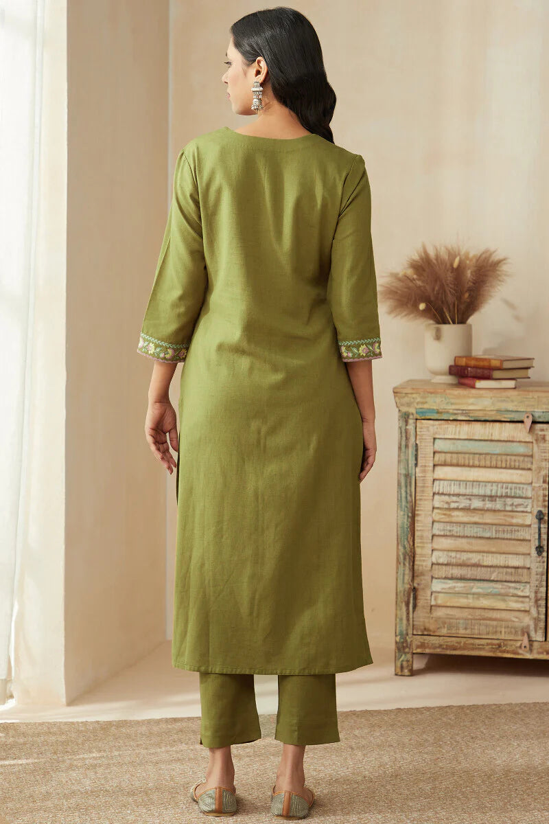 Roza Zoya Olive Green Kurta