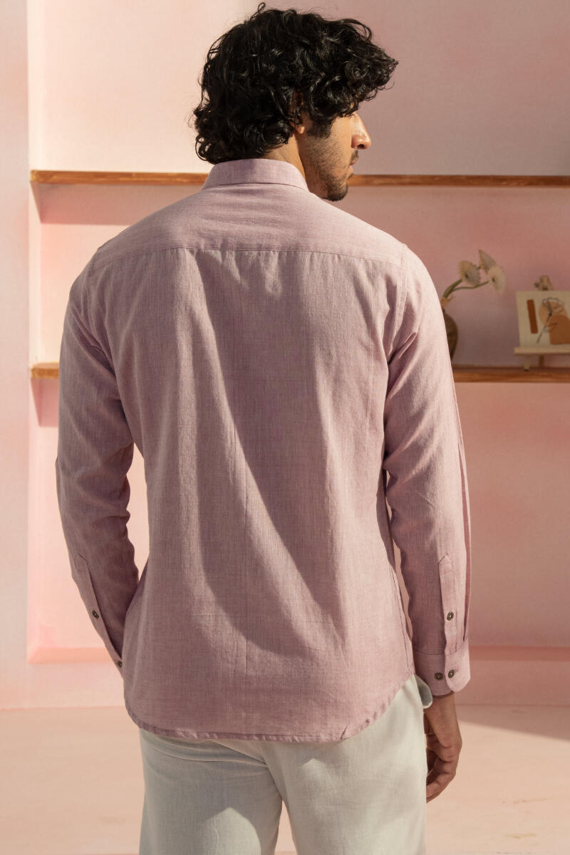Zaid Pink Handloom Shirt