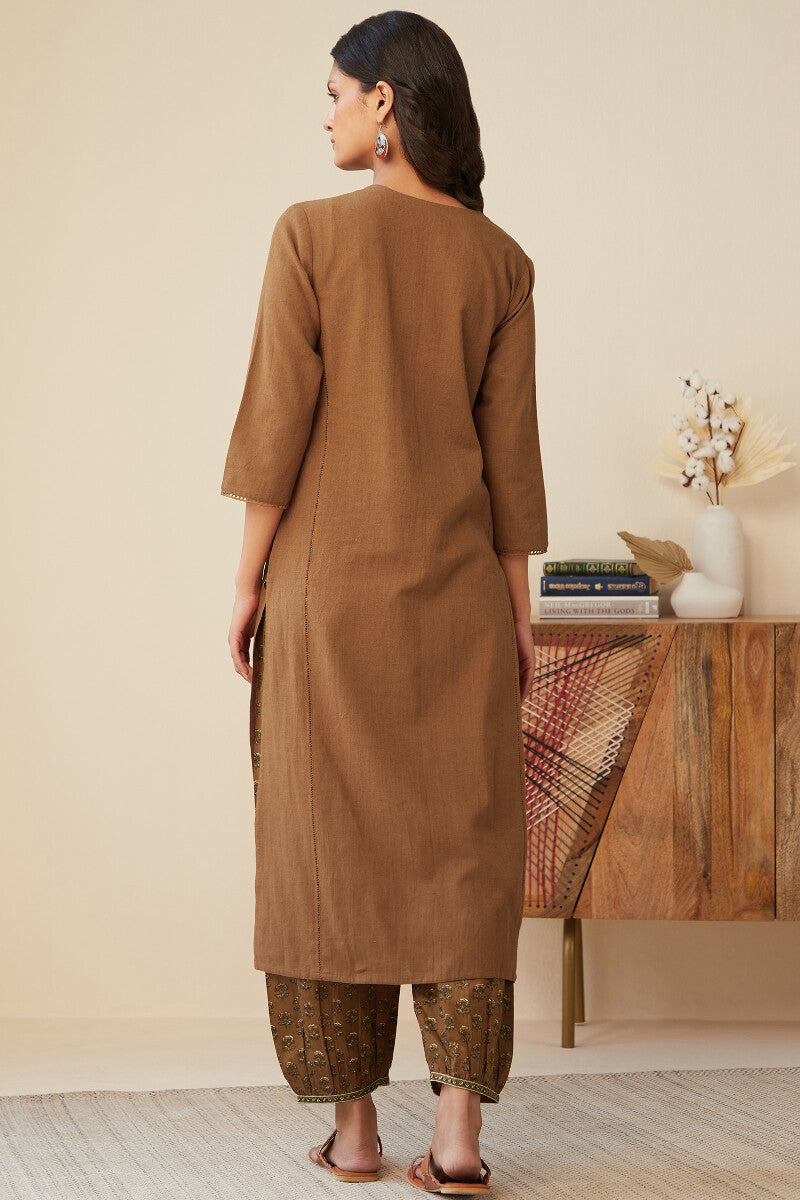 Roza Seher Brown Kurta