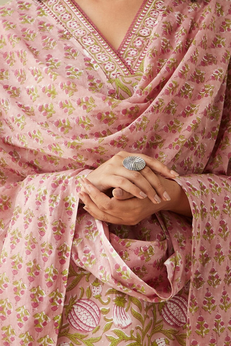 Gauhar Layla Pink Sanganeri Dupatta