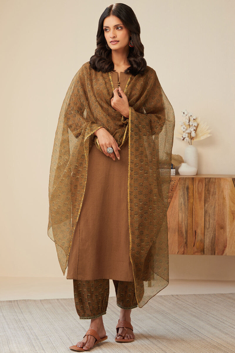 Roza Seher Brown Kurta
