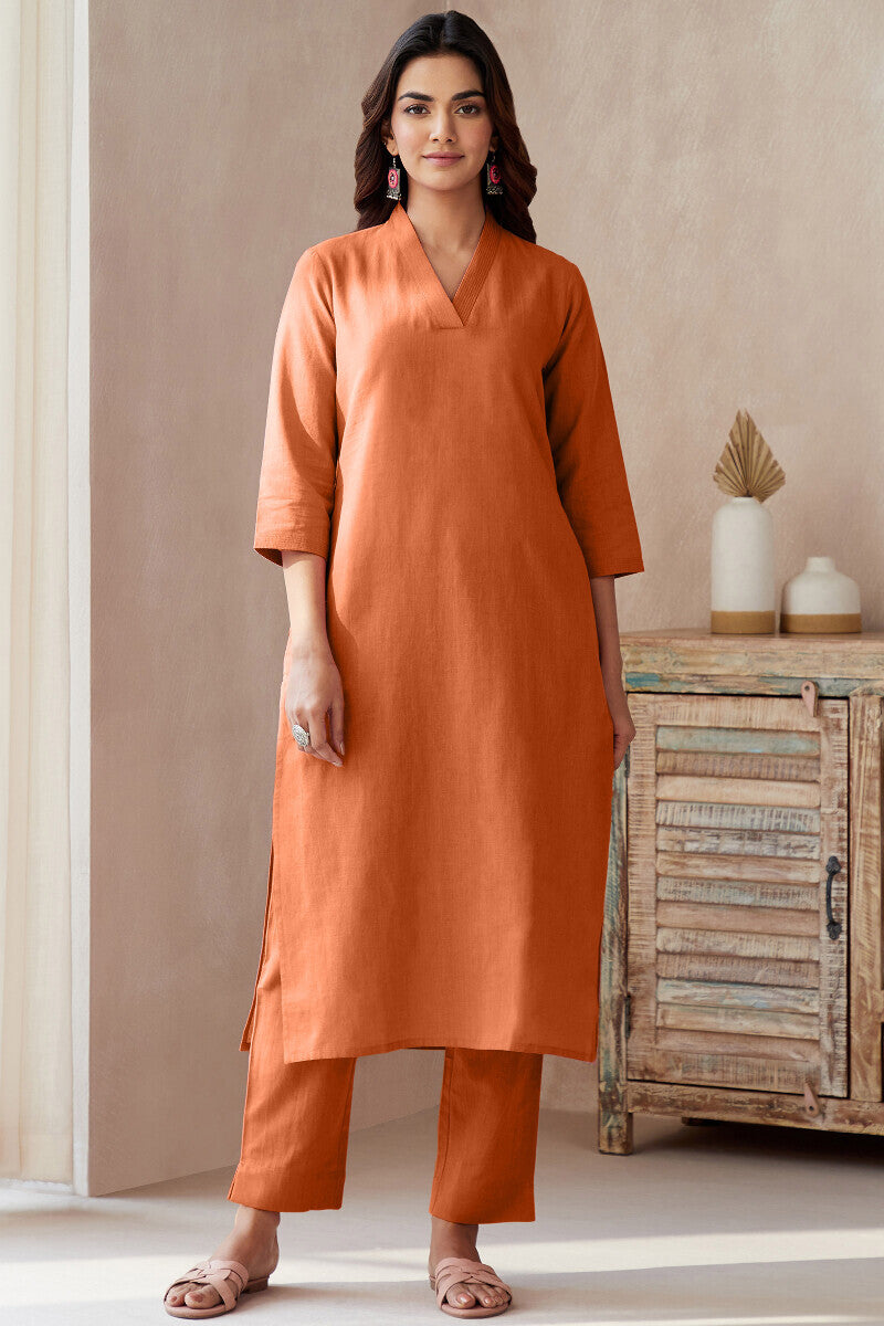 Roza Seher Burnt Orange Narrow Pants