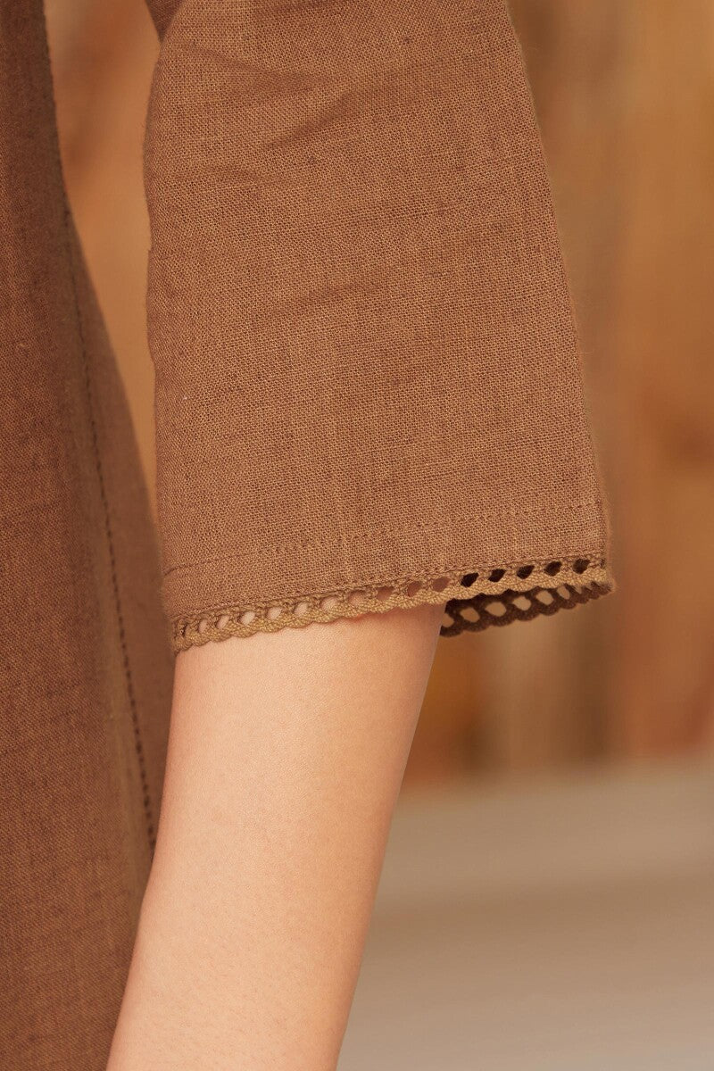 Roza Seher Brown Kurta