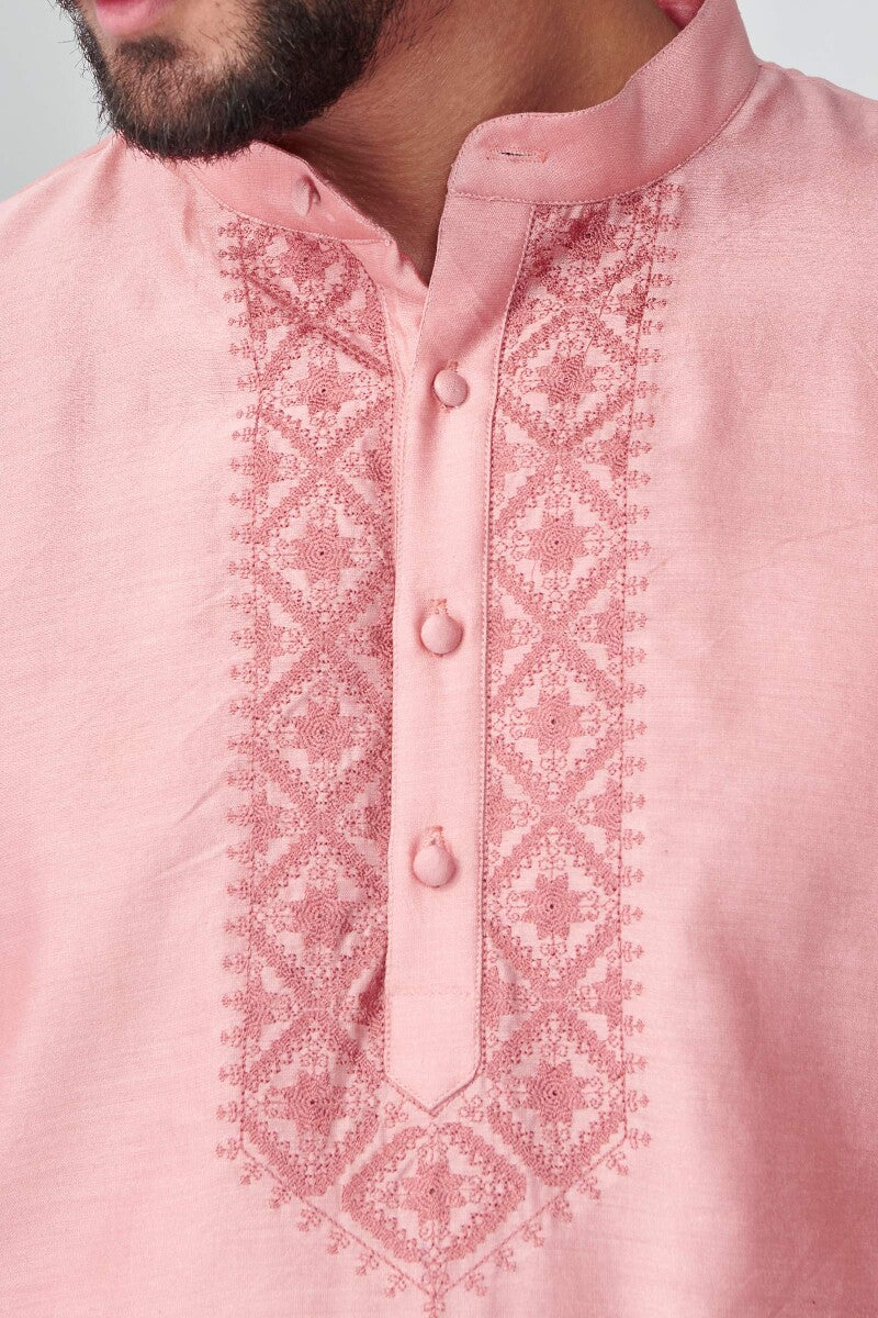 Shirin Rehan Pink Chanderi Kurta