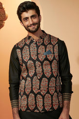Shirin Mahin Ajrak Nehru Jacket