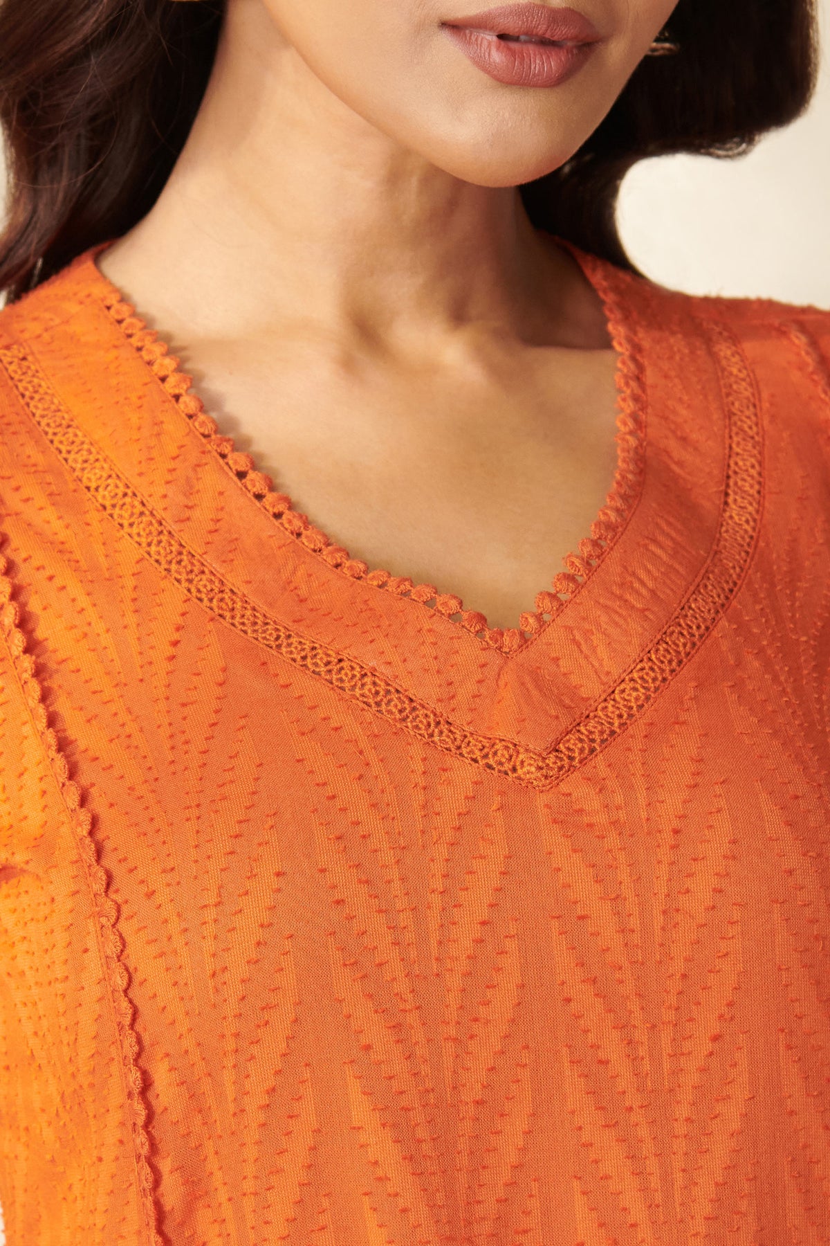 Roza Omaira Orange Kurta