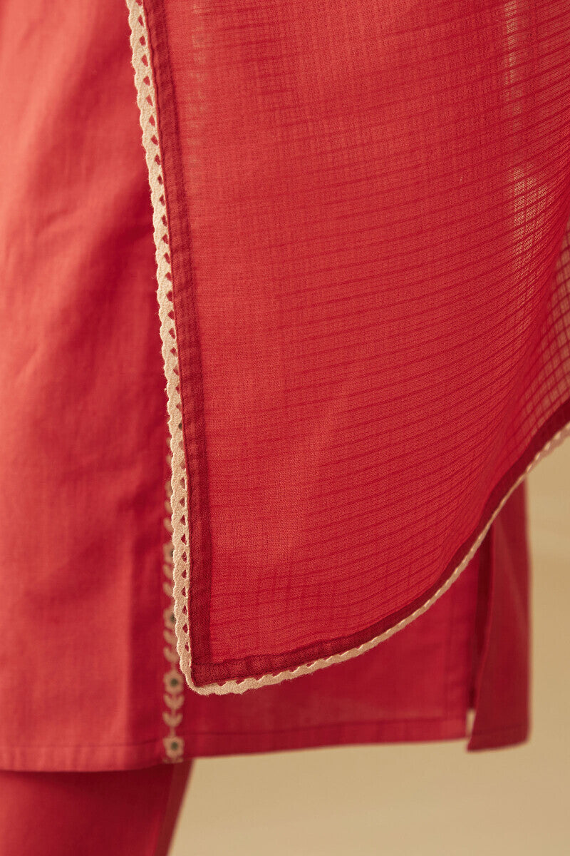 Roza Raima Red Dupatta