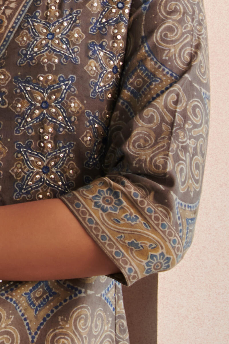 Sehra Maya Ajrak Kurta