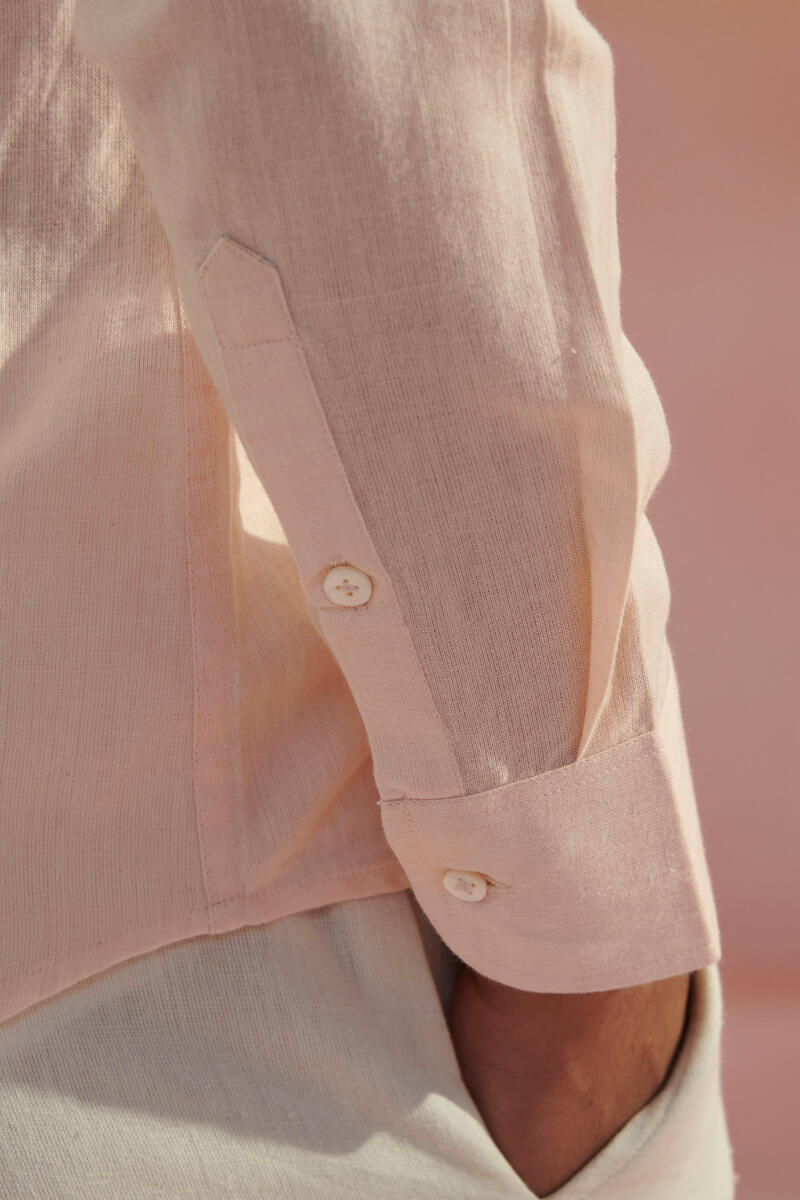 Zaid Light Pink Handloom Shirt