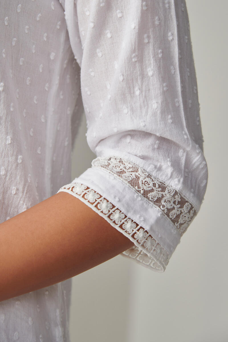 Raahat Raiza White Schiffli Top