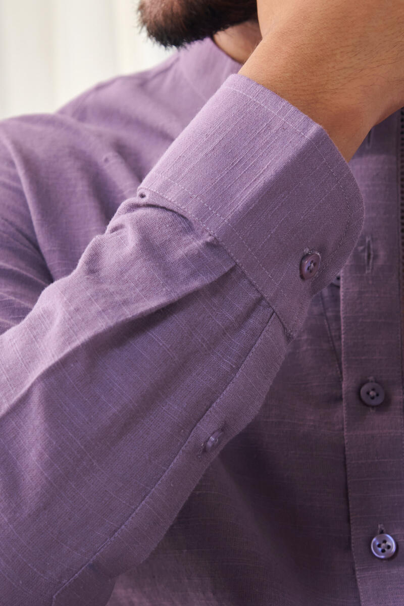 Zaid Purple Handloom Kurta