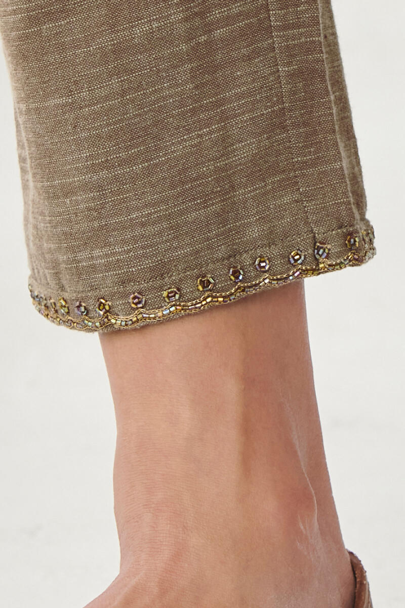 Mirza Farah Handloom Narrow Pants