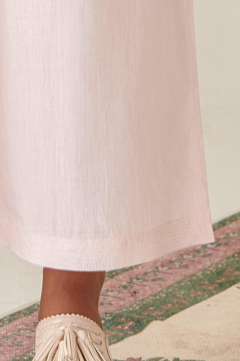 Roza Light Pink Flax Cotton Farsi