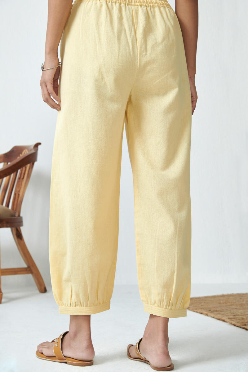 Roza Yellow Flex Cotton Izhaar Pants