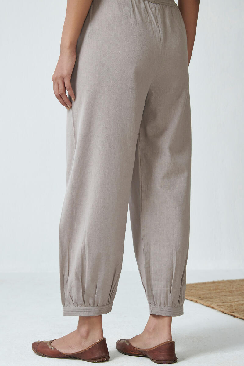 Roza Sage Grey Flex Cotton Izhaar Pants