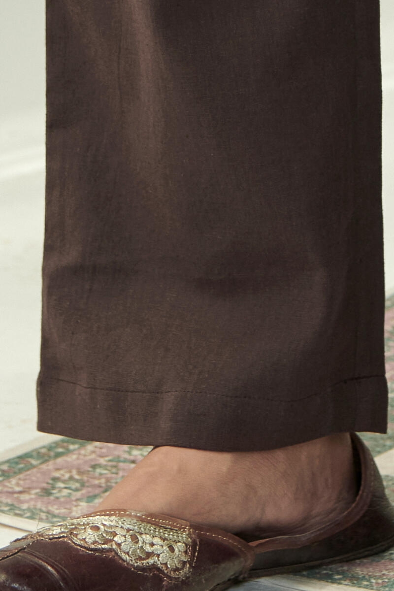 Roza Brown Flax Cotton Pants