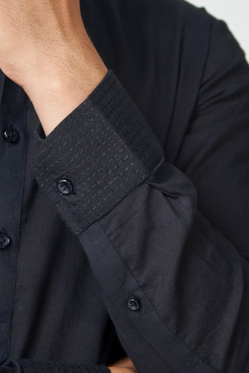 Zaid Vivaan Black Ram Buta Kurta
