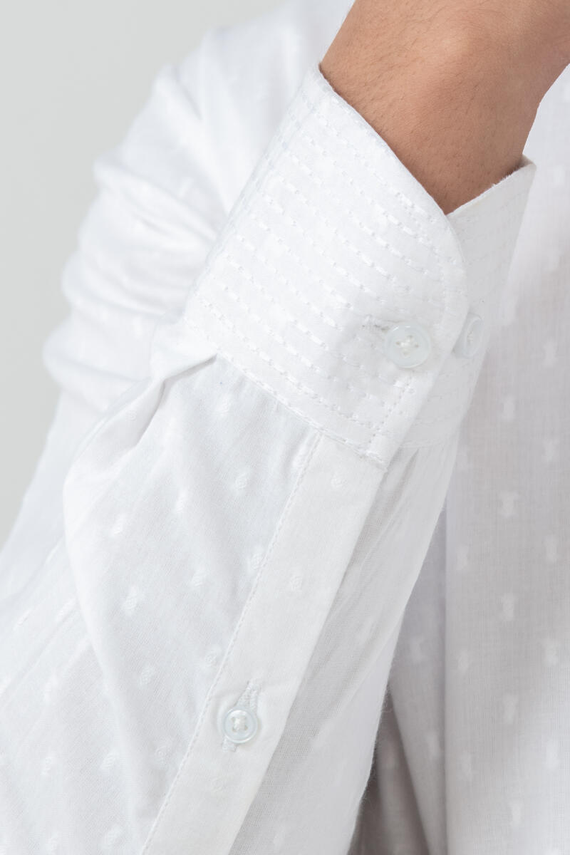 Zaid Vivaan White Ram Buta Kurta